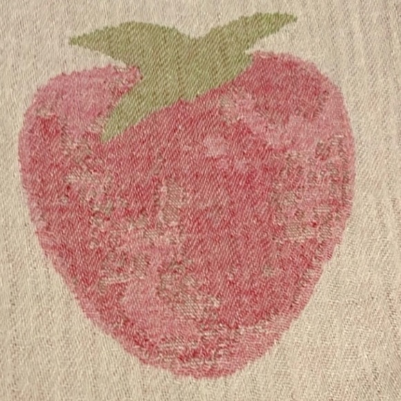 Organic Cotton Strawberry Wrap Travel Blanket Swim Sarong Hand Loom Weave NEW! - Picture 3 of 17